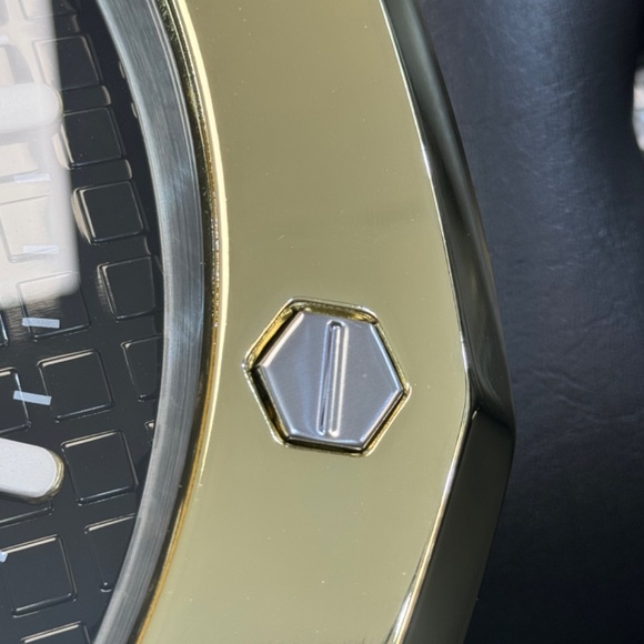 AUDEMARS PIGUET AP Wall Clock gold Bezel Insert And White black Dial - Picture 5 of 7